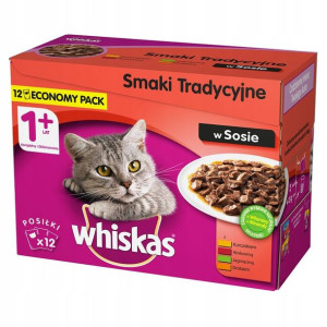Whiskas Saszetka Saszetka Smaki Mięsne w Sosie 12x85g