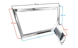 Dekor obudowy nóg 1/4 do skutera E-Max ramka chrom prawa