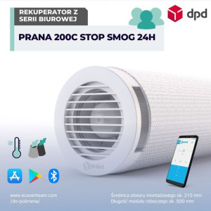 Rekuperator Filtr Ścienny Prana 200c Stop Smog