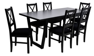 komplet stół Ikon 2 80x140 oraz 6 krzeseł Nilo 10