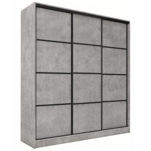 Szafa przesuwna 180 cm LOFT beton mat drążek