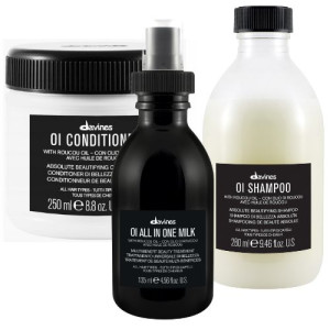 DAVINES Zestaw do włosów OI Odżywka 250ml Szampon 280ml Mleczko 135ml