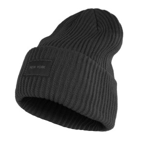Moraj Czapka damska typu beanie z naszywką