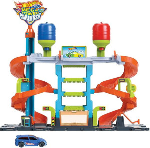 Hot Wheels City - Zakręcona Megamyjnia + Autko - Hdp05