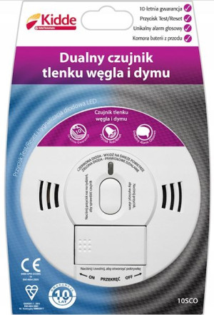 Czujnik czadu tlenku węgla i dymu