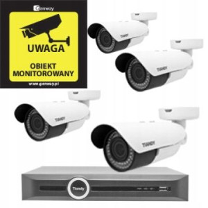 Domowy monitoring - 4 kamery MOTOZOOM TC-NC43M