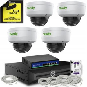 Kompletny zestaw Tiandy 4K 8Mpx 4 kamery