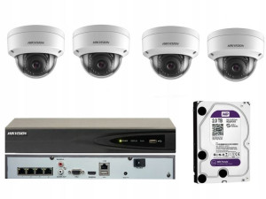 Monitoring 4 Kamery Hikvision Ds-2cd2163g0-i