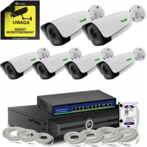 Monitoring 4K 6 x TC-C38LS + Rejestrator TC-R3120