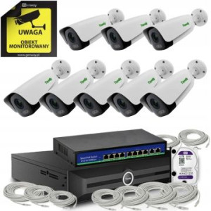 MONITORING 4K 8 x TC-C38LS + Rejestrator TC-R3120
