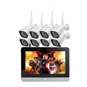 Monitoring Bezprzewodowy Wifi 2mpx Lcd I Nvr 2w1