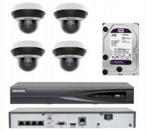 MONITORING DOMU 4 KAMERY IP szybkoobrotowe zoom