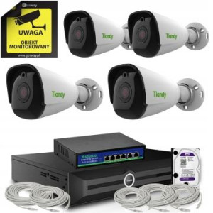 Monitoring Tiandy zestaw 4 kamery Tiandy 8Mpx 4K