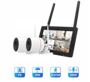 Monitoring Wifi Z Ekranem Dotykowym Lcd Nvr 2w1
