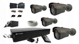 Monitoring Zestaw Fullhd 4kamer 2mpx Ir60 2,8-12mm