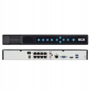 Rejestrator IP na 8 kamer POE BCS-P-NVR0801-8P