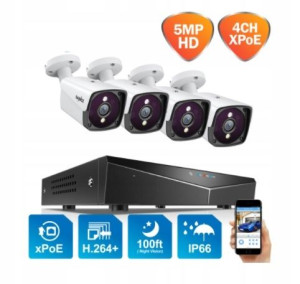 Rejestrator Poe Zestaw Monitoringu Ip Poe 5mpx