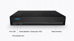 Rejestrator Reolink Nvr Pojemność 2 Tb 8 Kanałów