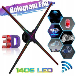 REKLAMA led 3D Hologram reklamowy 50cm 1280P