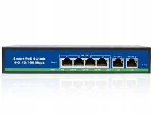 Switch 4 portów PoE do kamer monitoringu