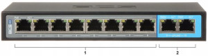 Switch PoE BCS-B-SP0802 10-PORTOWY BCS basic