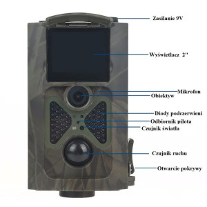 Ukryta kamera LEŚNA Full HD FOTOPUŁAPKA +GRATIS