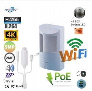 Ukryta Kamera W Czujce Ruchu 8mpx 4k Wifi Audio