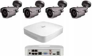 Zestaw 4 kamer 4Mpx + Dahua NVR2104-P-S2 4x PoE