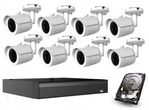 Zestaw do monitoringu WiFi 8 kamer 2Mpx FHD IR30m