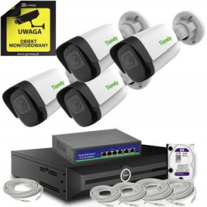 Zestaw Monitoring 4 kamery Tiandy 4Mpix