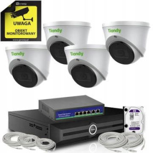 Zestaw Monitoring 4 kamery Tiandy 8Mpix