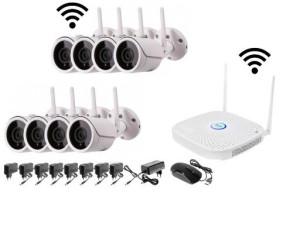 Zestaw Monitoring Bezprzewodowy 8 Kamer 2mpx Wifi