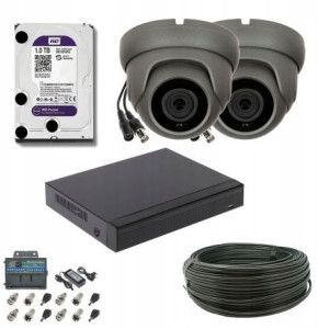 Zestaw Monitoringu 2 Kamer APTI + HDD 1TB APKA