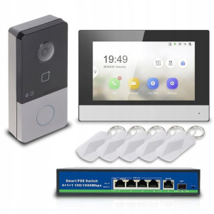 Zestaw wideodomofonowy IP H-Line + 5 breloków