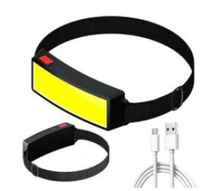 Latarka Czołowa Lampka Led Cob Opaska