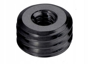 Czarny adapter gwint 1/4" na 5/8 solidny
