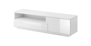 Szafka RTV MUZA 138/40/41 biały/ biały połysk