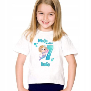 Koszulka Dziecięca T-Shirt BIAŁA XL Prezent Wzory