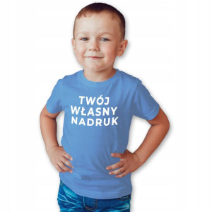 Koszulka KID Light Blue XXXS Własny NADRUK Kreator