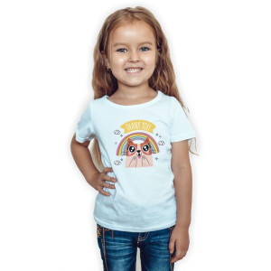 Modna Koszulka Dziecięca 98-104 wzór CAT LOVER 01