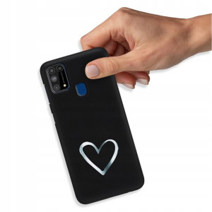 Etui Błyszczące do SAMSUNG M31 Case Serce Wzory
