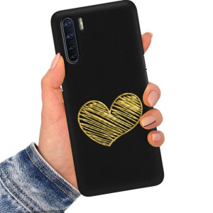Etui Błyszczące Mieniące Serce do OPPO A91 Wzory