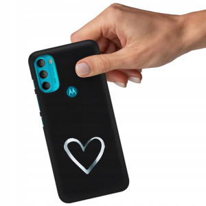 Etui Błyszczące Serce do MOTOROLA G71 5G Top Wzory