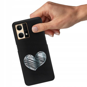 Etui Błyszczące Serce do OPPO RENO 7 4G Case Wzory