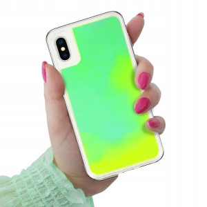 Etui Case SAND Fluo Neon ZIELONY do IPHONE X/XS