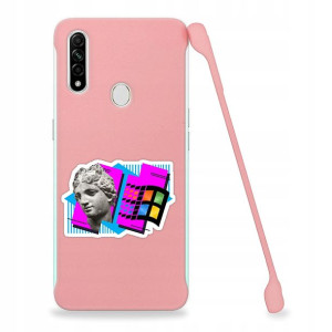 Etui Coby RÓŻOWY do OPPO A31 2020 Art Sztuka Wzory