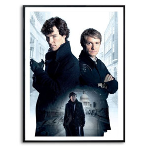 PLAKAT 32x45cm Obraz SHERLOCK HOLMES Seriale WZORY