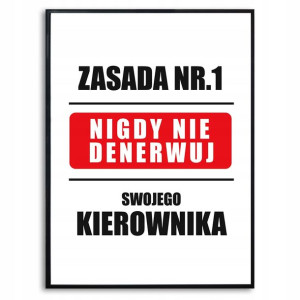 Plakat Dla Kierowniczy Śmieszny Prezent A3 Wzory