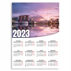 KALENDARZ 2023 ROK 50x70 cm PLAKATOWY City Wzory