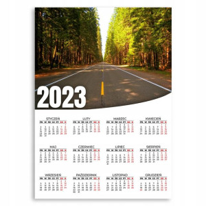 KALENDARZ 2023 ROK 50x70 cm PLAKATOWY Droga Wzory
